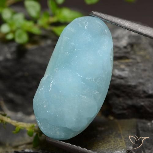 Hémimorphite Druse Vert bleu clair naturelle Fantaisie, 6.06 ct, Opaque