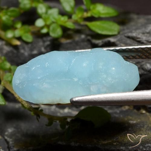 Hémimorphite Druse Vert bleu clair naturelle Fantaisie, 6.06 ct, Opaque
