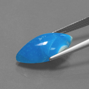 Hémimorphite bleue naturelle marquise, 9,64 ct, opaque