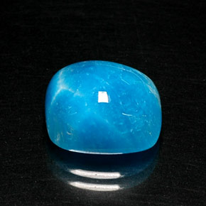 Hémimorphite bleue naturelle coupe coussin, 8,31 ct, opaque