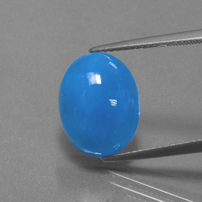 Hémimorphite Bleu naturelle Coupe ovale, 8.80 ct, Opaque