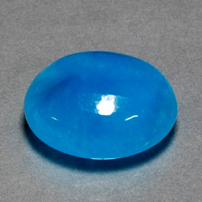 Hémimorphite bleue naturelle coupe ovale, 11,21 ct, opaque