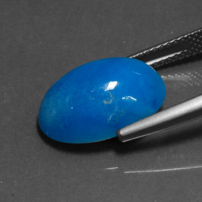 Hémimorphite Bleu naturelle Coupe ovale, 9.09 ct, Opaque