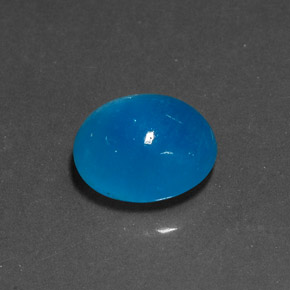Hémimorphite bleu naturelle coupe ovale, 6,25 ct, opaque