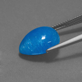 Hémimorphite bleu naturelle en forme de poire, 8,79 ct, opaque