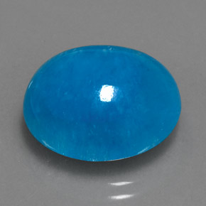 Hémimorphite bleue naturelle coupe ovale, 13,48 ct, translucide