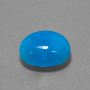 Hémimorphite bleue naturelle coupe ovale, 9,08 ct, translucide