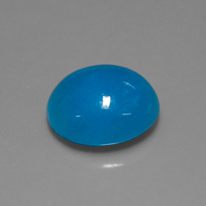 Hémimorphite bleue naturelle coupe ovale, 10,30 ct, translucide