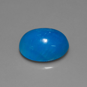 Hémimorphite bleue naturelle coupe ovale, 10,57 ct, translucide