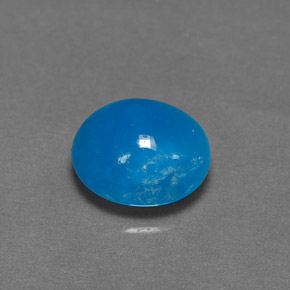 Hémimorphite bleu naturelle coupe ovale, 6,25 ct, opaque