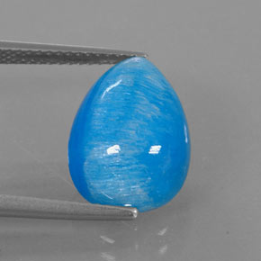 Hémimorphite bleue naturelle en forme de poire, 7,20 ct, translucide