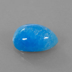 Hémimorphite bleue naturelle en forme de poire, 7,20 ct, translucide