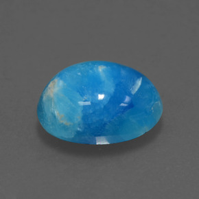 Hémimorphite bleue naturelle coupe ovale, 5,42 ct, opaque