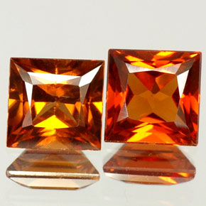Achetez naturel ct orange grenat hessonite gems, carré, en provenance madagascar chez gemselect. en stock, livraison internationale!