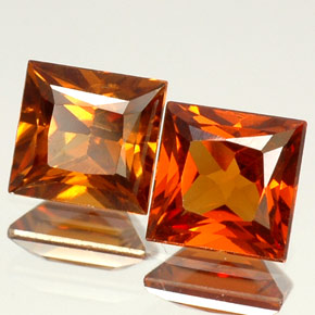 Achetez naturel ct orange grenat hessonite gems, carré, en provenance madagascar chez gemselect. en stock, livraison internationale!