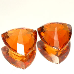 Achetez naturel ct orange grenat hessonite gems, trillion, en provenance madagascar chez gemselect. en stock, livraison internationale!