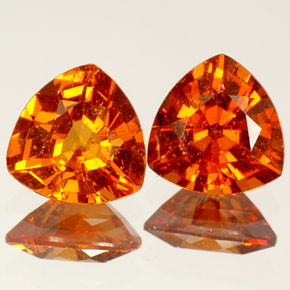Achetez naturel ct orange grenat hessonite gems, trillion, en provenance madagascar chez gemselect. en stock, livraison internationale!