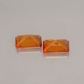 Achetez naturel ct orange grenat hessonite gems, taille émeraude, en provenance madagascar chez gemselect. en stock, livraison internationale!