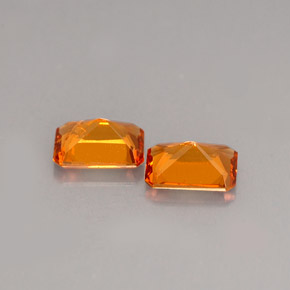 Achetez naturel ct orange grenat hessonite gems, taille émeraude, en provenance madagascar chez gemselect. en stock, livraison internationale!