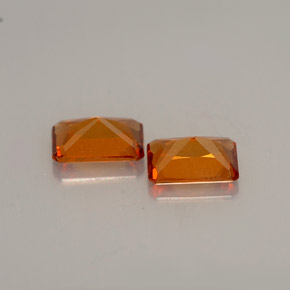 Achetez naturel ct orange grenat hessonite gems, taille émeraude, en provenance madagascar chez gemselect. en stock, livraison internationale!