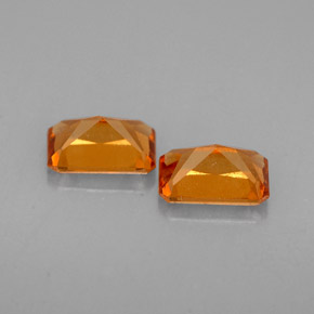 Achetez naturel ct orange grenat hessonite gems, taille émeraude, en provenance madagascar chez gemselect. en stock, livraison internationale!