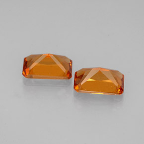 Achetez naturel ct orange grenat hessonite gems, taille émeraude, en provenance madagascar chez gemselect. en stock, livraison internationale!