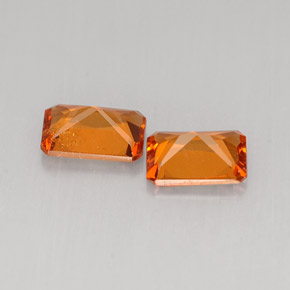 Achetez naturel ct orange grenat hessonite gems, taille émeraude, en provenance madagascar chez gemselect. en stock, livraison internationale!