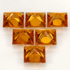 Achetez naturel ct orange mandarine grenat hessonite gems, carré, en provenance madagascar chez gemselect. en stock, livraison internationale!