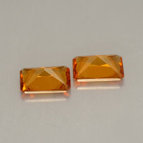 Achetez naturel ct orange grenat hessonite gems, taille émeraude, en provenance madagascar chez gemselect. en stock, livraison internationale!