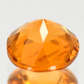 Grenat hessonite orange naturelle coupe roude, 0,69 ct, VVS-VS