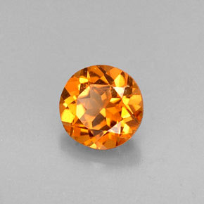 Grenat Hessonite Orange naturelle Coupe roude, 0.65 ct, VS