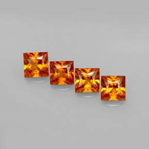 Achetez naturel ct orange grenat hessonite gems, carré, en provenance madagascar chez gemselect. en stock, livraison internationale!