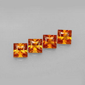 Achetez naturel ct orange grenat hessonite gems, carré, en provenance madagascar chez gemselect. en stock, livraison internationale!