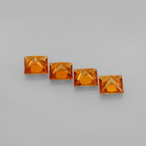 Achetez naturel ct orange grenat hessonite gems, carré, en provenance madagascar chez gemselect. en stock, livraison internationale!