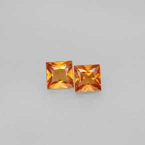 Achetez naturel ct orange grenat hessonite gems, carré, en provenance madagascar chez gemselect. en stock, livraison internationale!