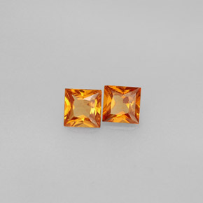 Achetez naturel ct orange grenat hessonite gems, carré, en provenance madagascar chez gemselect. en stock, livraison internationale!