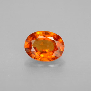 Grenat Hessonite Mandarine Orange naturelle Coupe ovale, 1.16 ct, SI