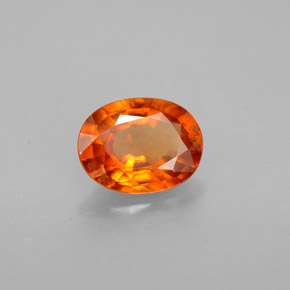 Grenat Hessonite Mandarine Orange naturelle Coupe ovale, 1.16 ct, SI
