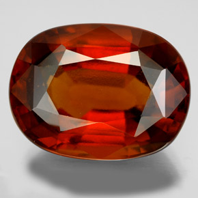 Grenat hessonite orange naturelle coupe ovale, 22,77 ct, VS