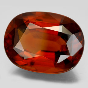 Grenat hessonite orange naturelle coupe ovale, 22,77 ct, VS