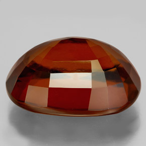 Grenat hessonite orange naturelle coupe ovale, 22,77 ct, VS