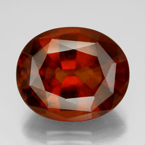 Grenat hessonite orange naturelle coupe ovale, 13,00 ct, VS-SI