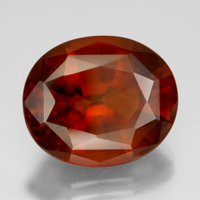 Grenat hessonite orange naturelle coupe ovale, 13,00 ct, VS-SI