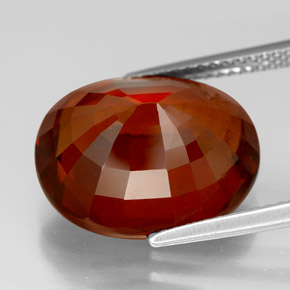 Grenat hessonite orange naturelle coupe ovale, 13,00 ct, VS-SI