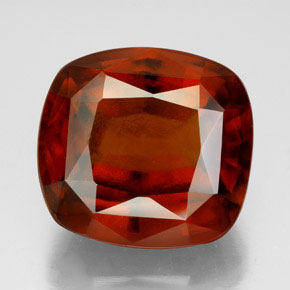 Grenat hessonite orange naturelle coupe coussin, 16,30 ct, VS