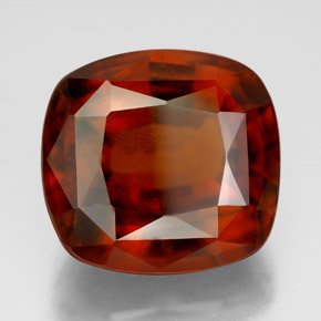 Grenat hessonite orange naturelle coupe coussin, 16,30 ct, VS
