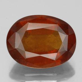 Grenat Hessonite Orange rougeâtre naturelle Coupe ovale, 6.22 ct, VS-SI