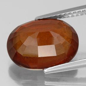 Grenat Hessonite Orange rougeâtre naturelle Coupe ovale, 6.22 ct, VS-SI