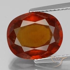 5.25ct Naturel Orange feu Grenat Hessonite, ovale, VS-SI