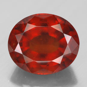 Grenat hessonite orange naturelle coupe ovale, 8,66 ct, VS